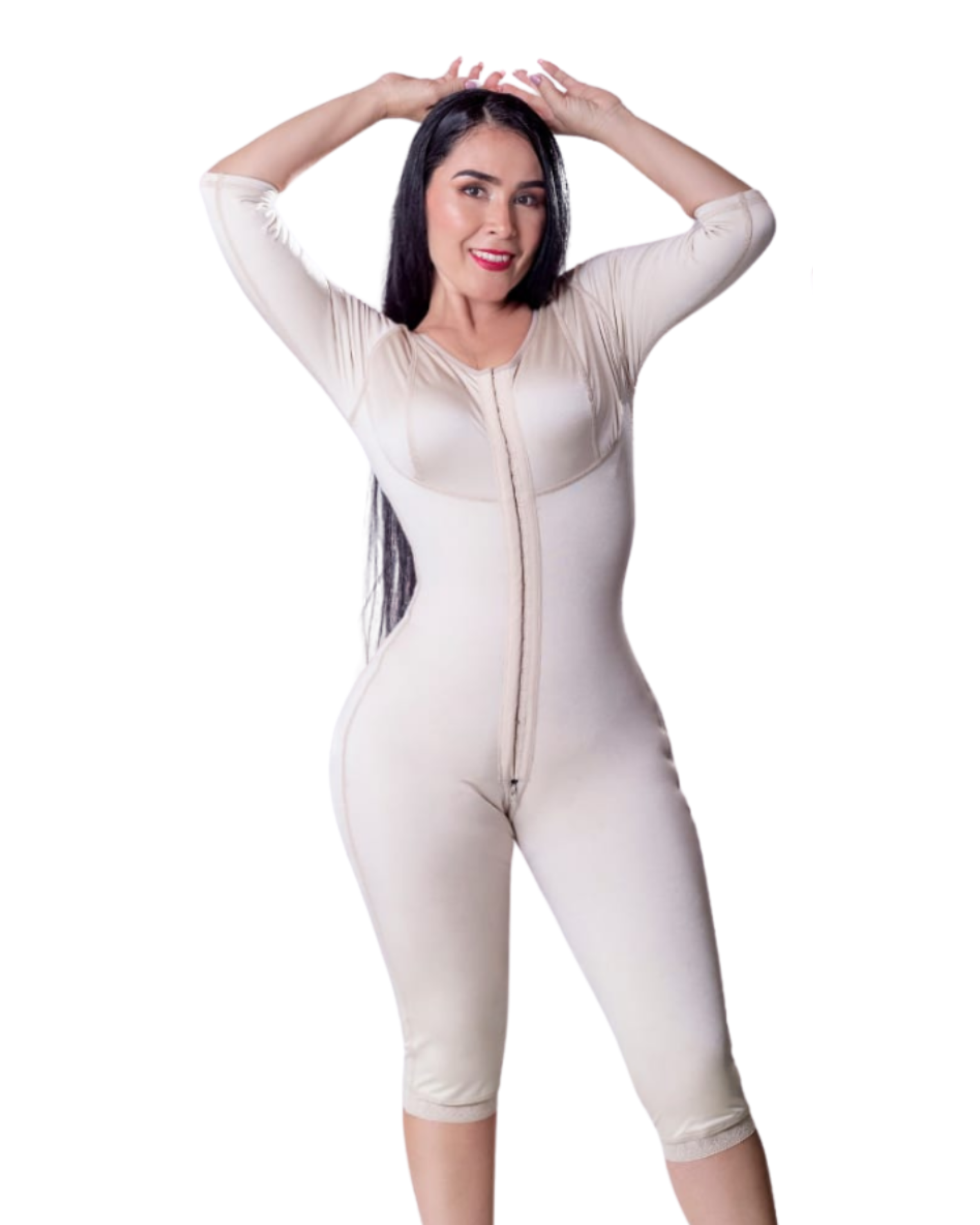 REF: S789-1 FULL BODY SHAPER W/ LATERAL ZIPPER , COVERED BREAST & SLEEVES