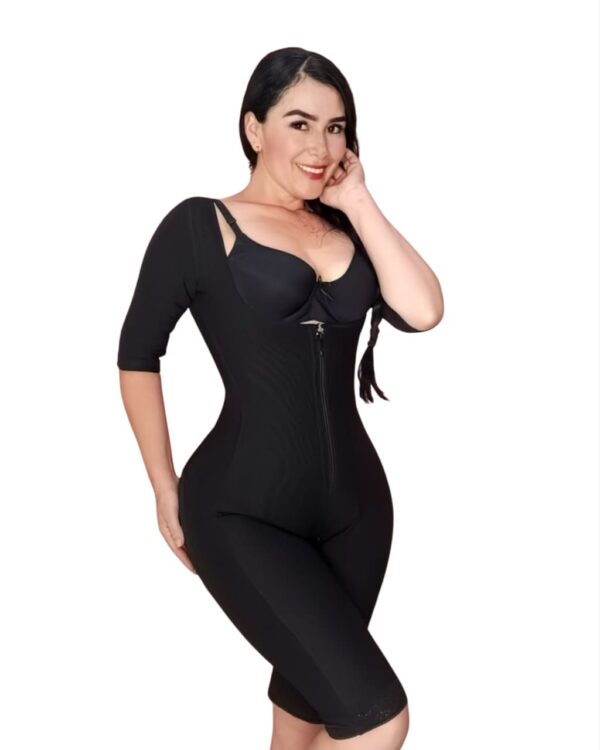 Ref: 787 Full Body Shaper W/Sleeve & Open Bust Zipper Closure - Image 5